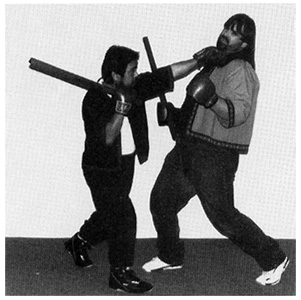 Forty percent of the knockouts in real stickfights where credited to the use of the rear hand.
